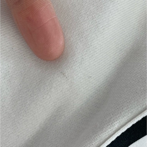 Athleta 24/7 White Black Stripe Pullover Sweatshirt Size Small - Picture 10 of 10